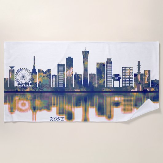 Serviette De Plage Skyline Kobe (Devant)