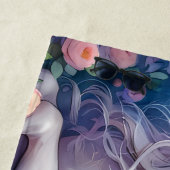 Serviette De Plage Sleeping Girl Unicorn Dreamscape (En situation)
