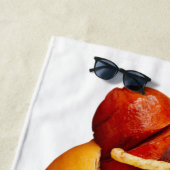 Serviette De Plage SlipperyJoe's Hotdog viande hachée grill (En situation)