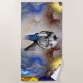 Serviette De Plage SlipperyJoe's Man steamy shirt abs six pack (Devant)