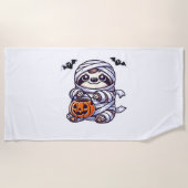 Serviette De Plage Sloth Halloween Mummy Kids Femmes Hommes Sloth Cla (Devant)