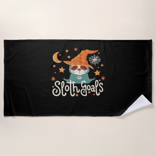 Serviette De Plage Sloth Halloween Objectifs T-shirt classique (Devant)