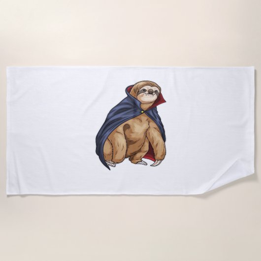 Serviette De Plage Sloth Halloween Vampire classique T-shirt (Devant)