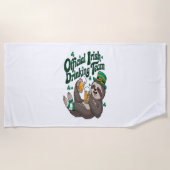 Serviette De Plage Sloth Irish Drinking St Patrick's Day (Devant)