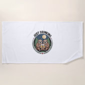 Serviette De Plage Sloth Randonnée avec l'équipe de boisson (Devant)