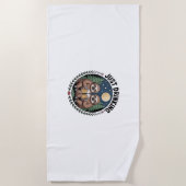 Serviette De Plage Sloth Randonnée avec l'équipe de boisson (Devant)