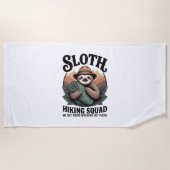 Serviette De Plage Sloth Randonnée Squad Funny Camping (Devant)