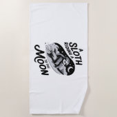 Serviette De Plage Sloth Riding a Rocket to the Moon (Devant)