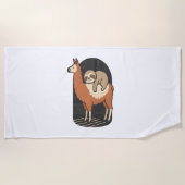 Serviette De Plage Sloth Riding Llama (Devant)
