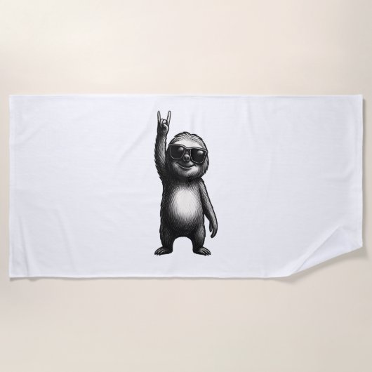 Serviette De Plage Sloth Rocking Dance (Devant)