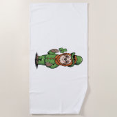 Serviette De Plage Sloth St Patrick's Day Irish Lucky (Devant)