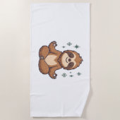 Serviette De Plage Sloth Yoga Sloth (Devant)