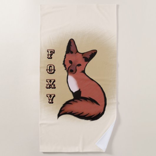 Serviette De Plage Sly Red Foxy Fox (Devant)