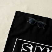 Serviette De Plage Smile it`s gratuit Inspirational Typography Black (En situation)