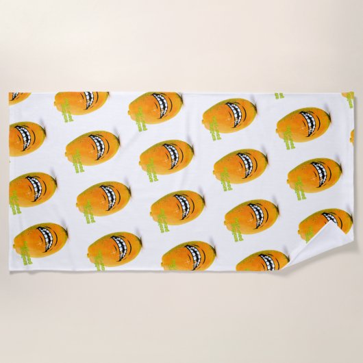 Serviette De Plage Smiling Pawpaw a rencontré 'n Goue Tand (Devant)