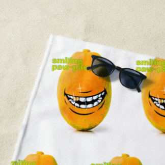 Serviette De Plage Smiling Pawpaw a rencontré 'n Goue Tand