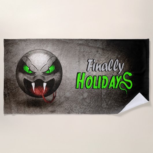 Serviette De Plage Snakemoji Vintage (Devant)