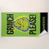 Serviette De Plage Snarky Grinch | Drôle Grinch S'Il Vous Plaît (Devant)