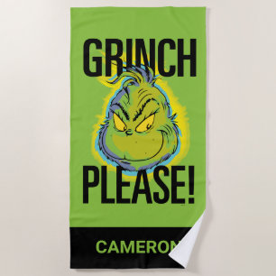 Serviette De Plage Snarky Grinch   Drôle Grinch S'Il Vous Plaît