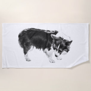 Serviette De Plage Sniff du rivage de récolte
