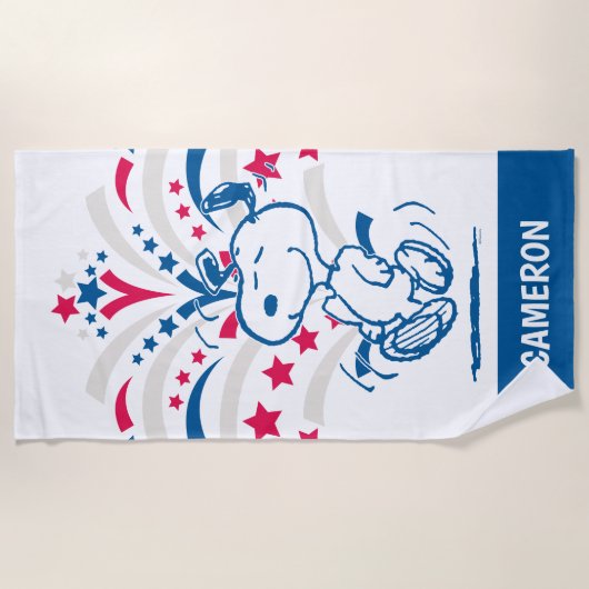 Serviette De Plage Snoopy 4 juillet Danse (Devant)
