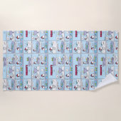 Serviette De Plage Snoopy & Amis Jeu de hockey (Devant)