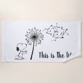 Serviette De Plage Snoopy Avec Dandelion (Devant)