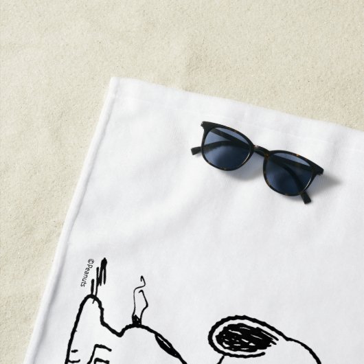 Serviette De Plage Snoopy Avec Dandelion (En situation)