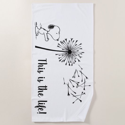 Serviette De Plage Snoopy Avec Dandelion (Devant)
