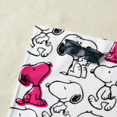 Serviette De Plage Snoopy Black & Magenta Motif (En situation)