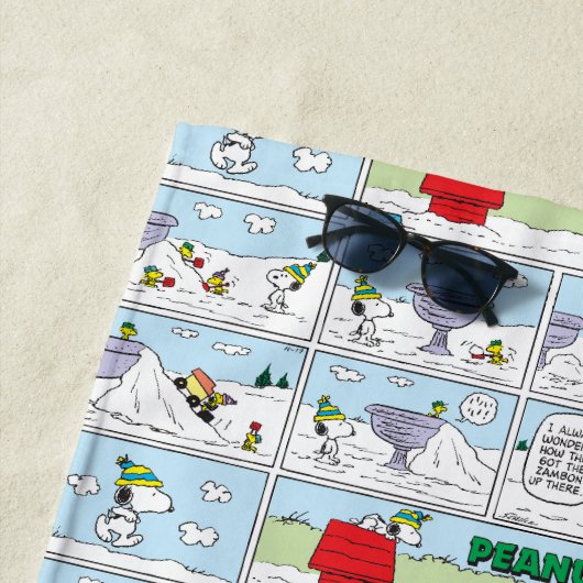 Serviette De Plage Snoopy et l'équipage Zamboni (En situation)
