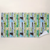 Serviette De Plage Snoopy & Friends | Go Camping (Devant)