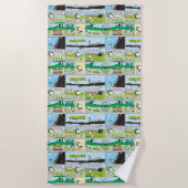 Serviette De Plage Snoopy & Friends | Go Camping (Devant)