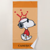 Serviette De Plage Snoopy - Joe Cool Crown (Devant)