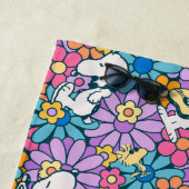 Serviette De Plage Snoopy & Motif de fleurs de bois (En situation)