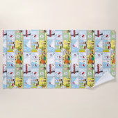 Serviette De Plage Snoopy Sled Riding Food Dish (Devant)