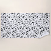 Serviette De Plage Snoopy Smile Giggle Laugh Pattern (Devant)
