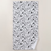 Serviette De Plage Snoopy Smile Giggle Laugh Pattern (Devant)