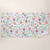 Serviette De Plage Snoopy So Sweet Flower Pattern (Devant)