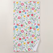 Serviette De Plage Snoopy So Sweet Flower Pattern (Devant)