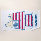 Serviette De Plage Snoopy sur 4 juillet Dog House (Devant)