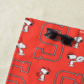 Serviette De Plage Snoopy Varsity Motif sportif (En situation)