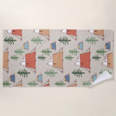 Serviette De Plage Snoopy & Woodstock Go Camping Motif (Devant)