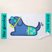 Serviette de plage Snorkel Pup (Devant)