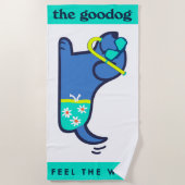 Serviette de plage Snorkel Pup (Devant)