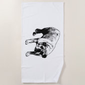 Serviette De Plage Snowbird Bulldog Towne (Devant)