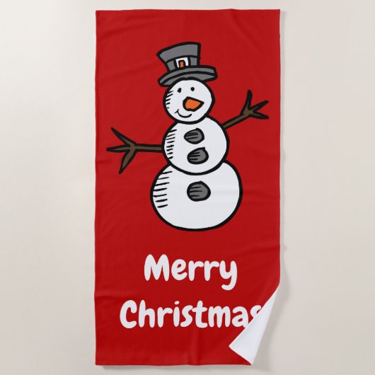 Serviette De Plage Snowman (Devant)