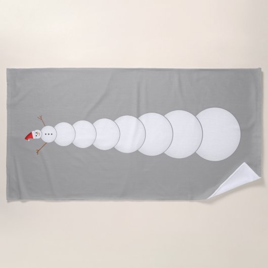 Serviette De Plage Snowman ridicule et déraisonnable (Devant)