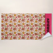 Serviette De Plage Snuffleupagus et Big Bird Super Flower Motif (Devant)