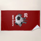 Serviette De Plage Soccer déchiré (Devant)